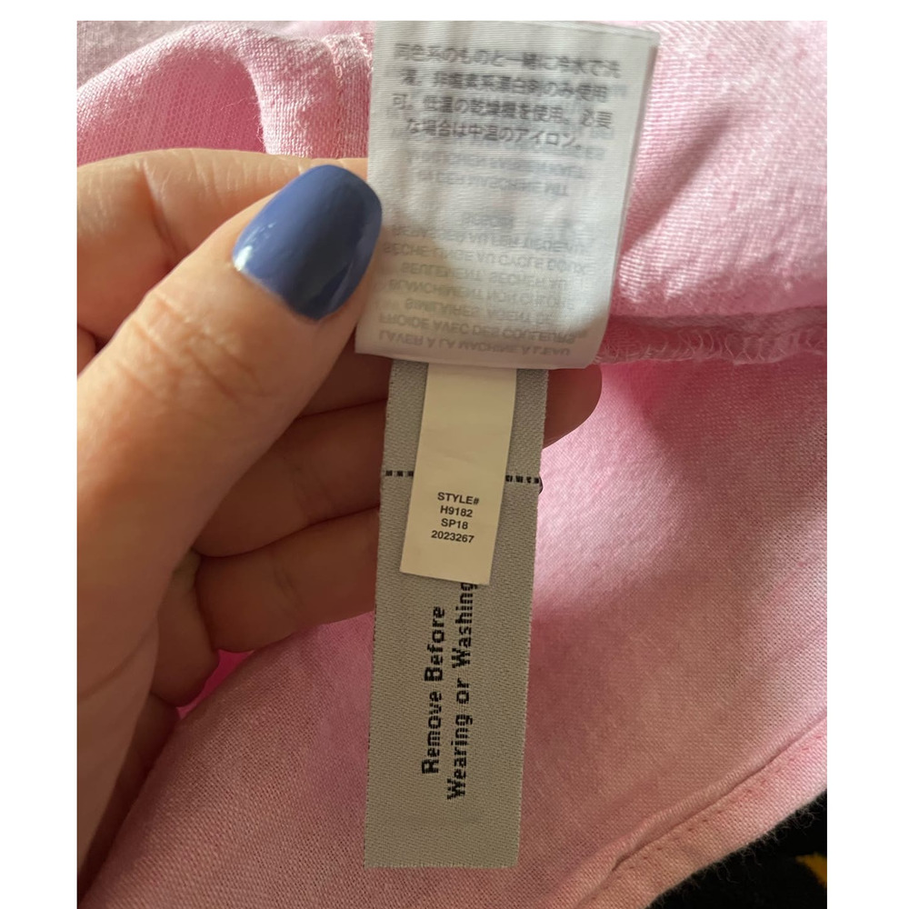 MADEWELL Sm. Short Sleeve Tie Front Top Paris Pink - Picture 6 of 7